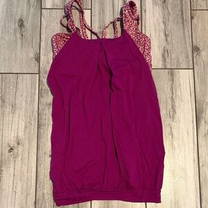 lululemon athletica Fuchsia Tank Top with built in bra size 4